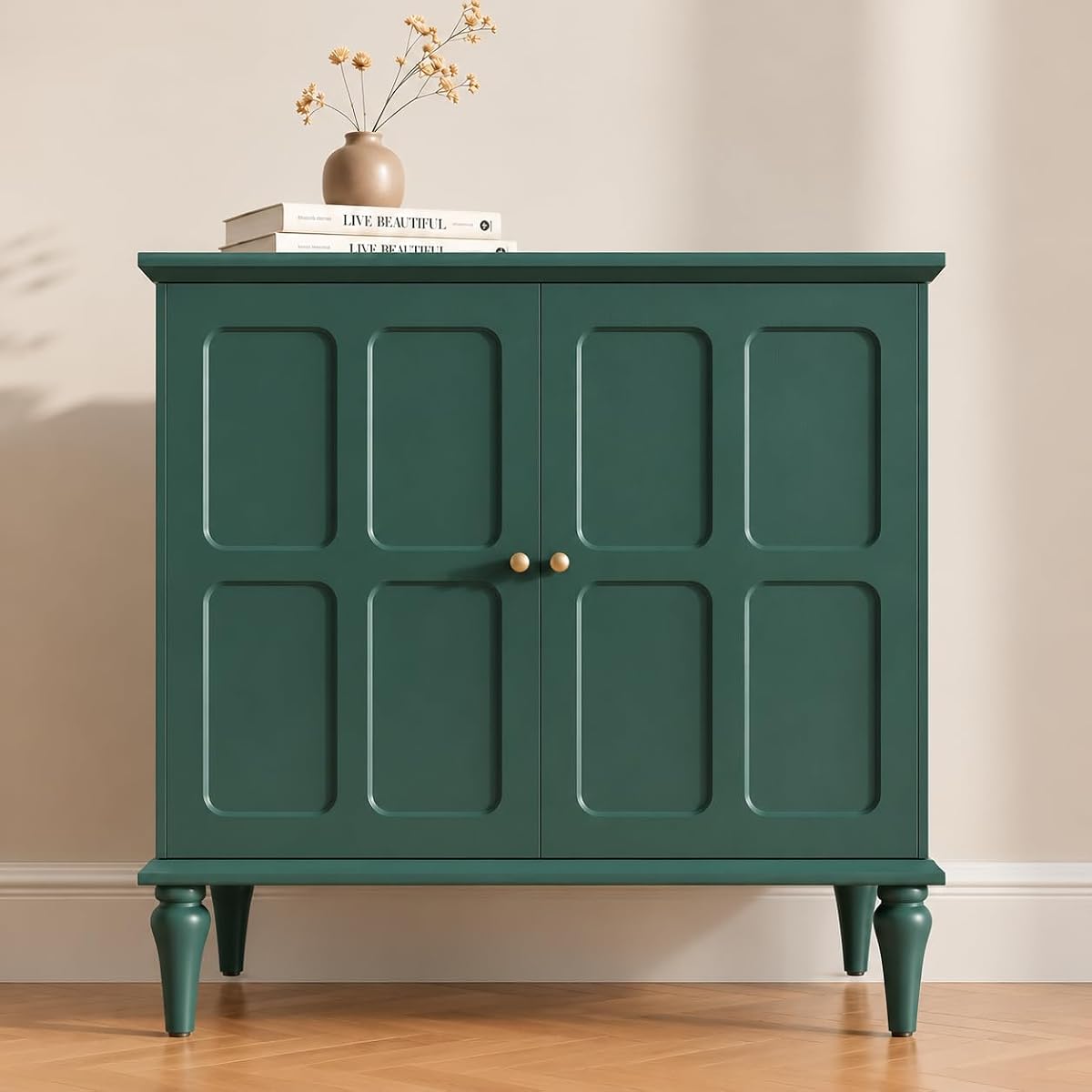 Green Sideboard Buffet Cabinet with Storage