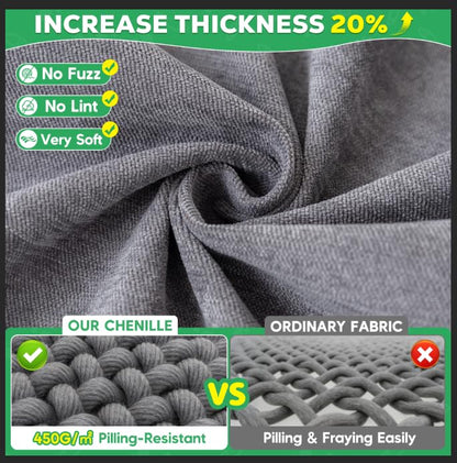 Cat Scratch Furniture Protector - Anti-Slip, Waterproof Sofa Cover to Keep Cats Off, Pet-Friendly Couch Protectors for 3 Cushion Couch, Gray Anti-Scratch Couch Cover for Pets and Kids 134"X71"