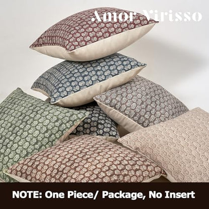 Floral Pillow Covers 24x24 Couch Pillows for Living Room Decorative Throw Pillow Covers Accent Farmhouse Neutral Pillow Covers 1PC, Mineral Green