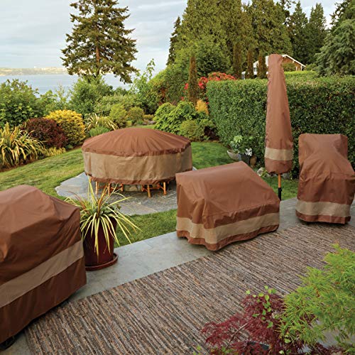 DUCKCOVERS Ultimate Waterproof Patio Sofa Cover, Outdoor Couch Cover with All Weather Protection, Patio Furniture Covers with Attachment Strap, 77W x 35D x 35H inch, Outdoor Sofa Cover