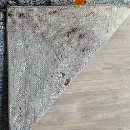 SAFAVIEH Glacier Collection Accent Rug - 4' x 6', Blue & Multi, Modern Abstract Design, Non-Shedding & Easy Care, Ideal for High Traffic Areas in Entryway, Living Room, Bedroom (GLA125B)