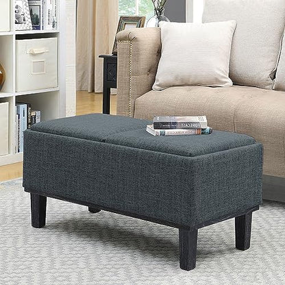 Designs4Comfort Brentwood Storage Ottoman, Gray Fabric