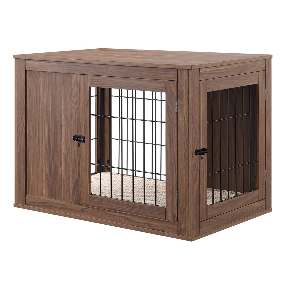 36 Inch Furniture Style Dog Crate with Cushion for Medium Dogs