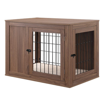 36 Inch Furniture Style Dog Crate with Cushion for Medium Dogs