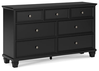 Signature Design by Ashley 7 Drawer Dresser, Wide Black, Lanolee