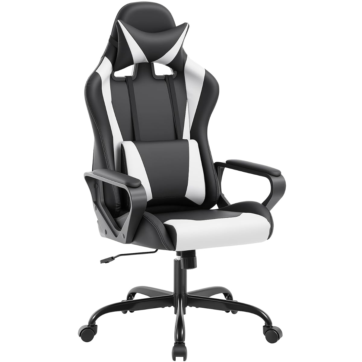 Ergonomic Gaming Chair for Adults, Video Game Chair, White