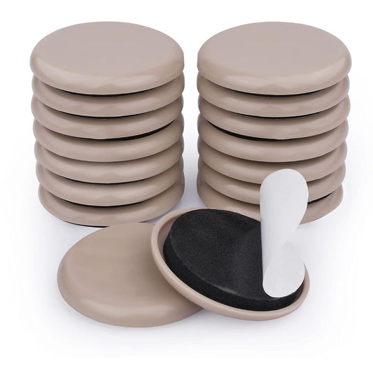 Furniture Sliders for Carpet & Hardwood Floors, 16 Pack 2 Inch Furniture Moving Pads with Heavy Duty Adhesive, Easily Move Any Item While Protect The Floor