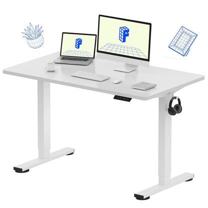 FLEXISPOT EN1 48"x24" One-Piece Standing Desk, White