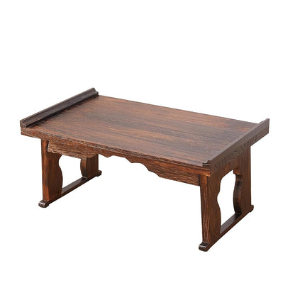 Japanese Floor Table,Small Coffee Table & Tea Table, Altar Table for Meditation,Low Table for Sitting on The Floor,Wood Bed Table Trays with Foldable Legs,Bed Laptop Desk