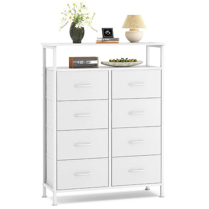 Tall 8 Drawer Dresser for Bedroom, Storage Chest of Drawers Cabinet