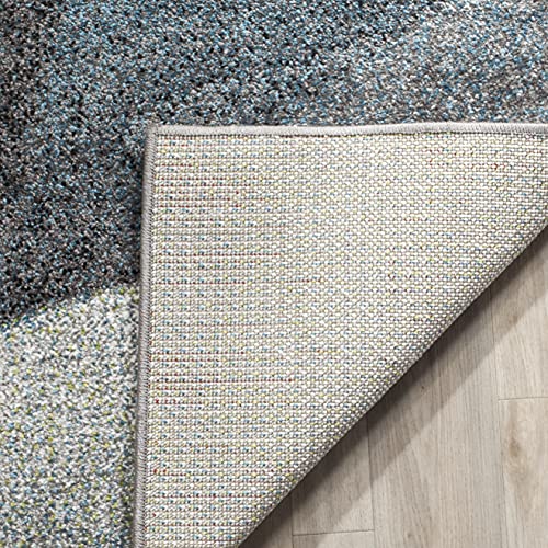 SAFAVIEH Porcello Collection Area Rug - 6'7" x 9', Grey & Multi, Modern Abstract Design, Non-Shedding & Easy Care, Ideal for High Traffic Areas in Living Room, Bedroom (PRL6939B)