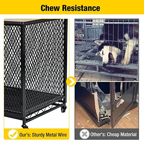 Dog Crate Furniture Movable Side End Table Indoor Dog Kennel for Small Medium, view 4