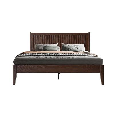 King Size Solid Wood Platform Bed Frame with Headboard & Footboard