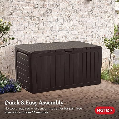 Keter Marvel 71 Gal Outdoor Storage Box for Patio and Pool Accessories, view 7