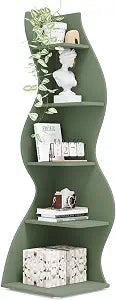 Corner Shelf, Modern 5-Tier Wall Corner Bookshelf, view 2