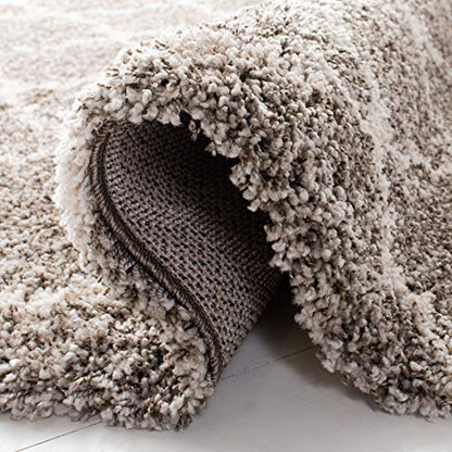 SAFAVIEH Hudson Shag Collection Runner Rug - 2'3" x 6', Grey & Ivory, Moroccan Trellis Design, Non-Shedding & Easy Care, 2-inch Thick Ideal for High Traffic Areas in Living Room, Bedroom (SGH282B)