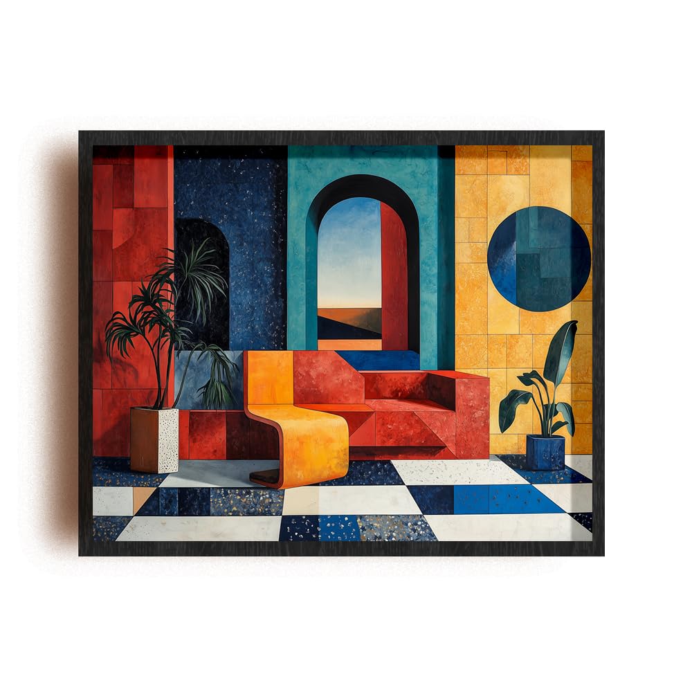 (Unframed) (10x8 Inch) Matte Wall Art Print Of Surrealism Woodworking Poster Art featuring abstract geometric furniture designs - 1920s - Eco-Friendly Poster, Custom Decor for Home, Office, Bedroom