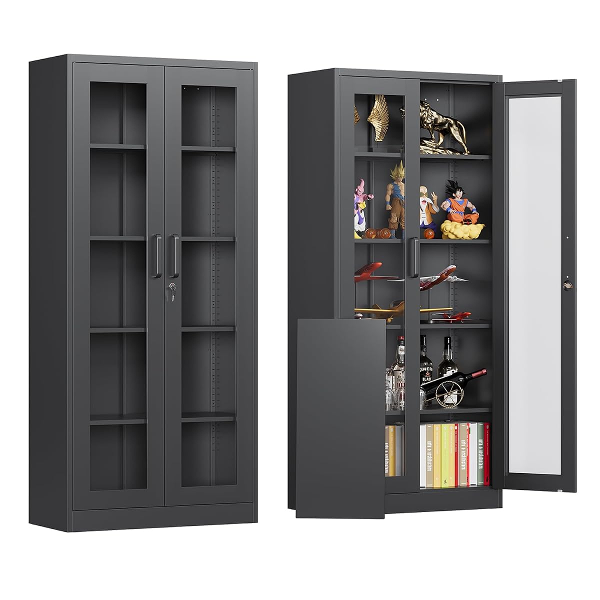Locking Display Cabinet with Glass Door