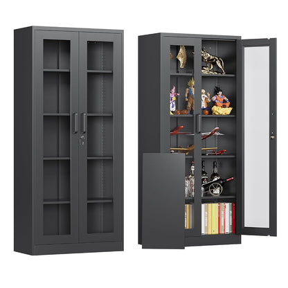 Locking Display Cabinet with Glass Door