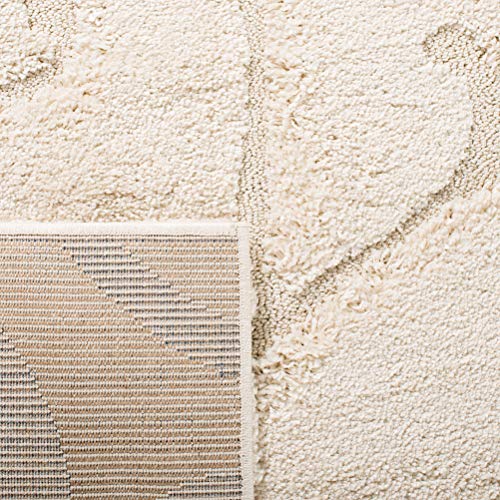SAFAVIEH Florida Shag Collection Accent Rug, 3'3" x 5'3", Cream & Cream, view 6