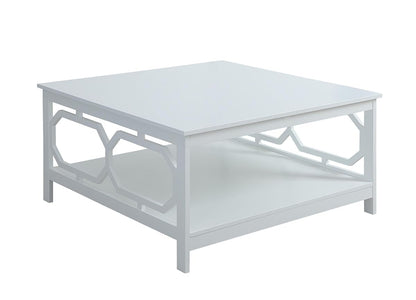 Omega Square 36" Coffee Table, White