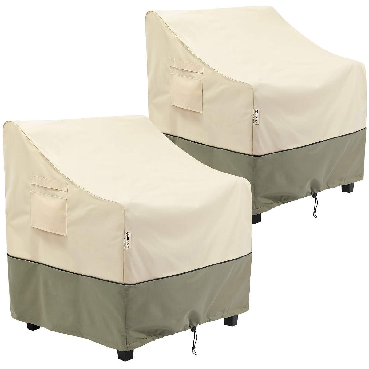 Outdoor Furniture Patio Chair Covers Waterproof, Lounge Deep Seat Cover, Lawn Furnitures Covers Fits up to 32W x 37D x 36H inches(2 Pack)