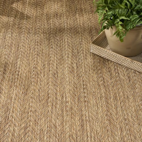 Home Horizon Indoor/Outdoor Natural 8' x 10' Area Rug - Easy Clean, Non Shedding, Bed Room, Living Room, Dining Room, Kitchen (8' x 10')