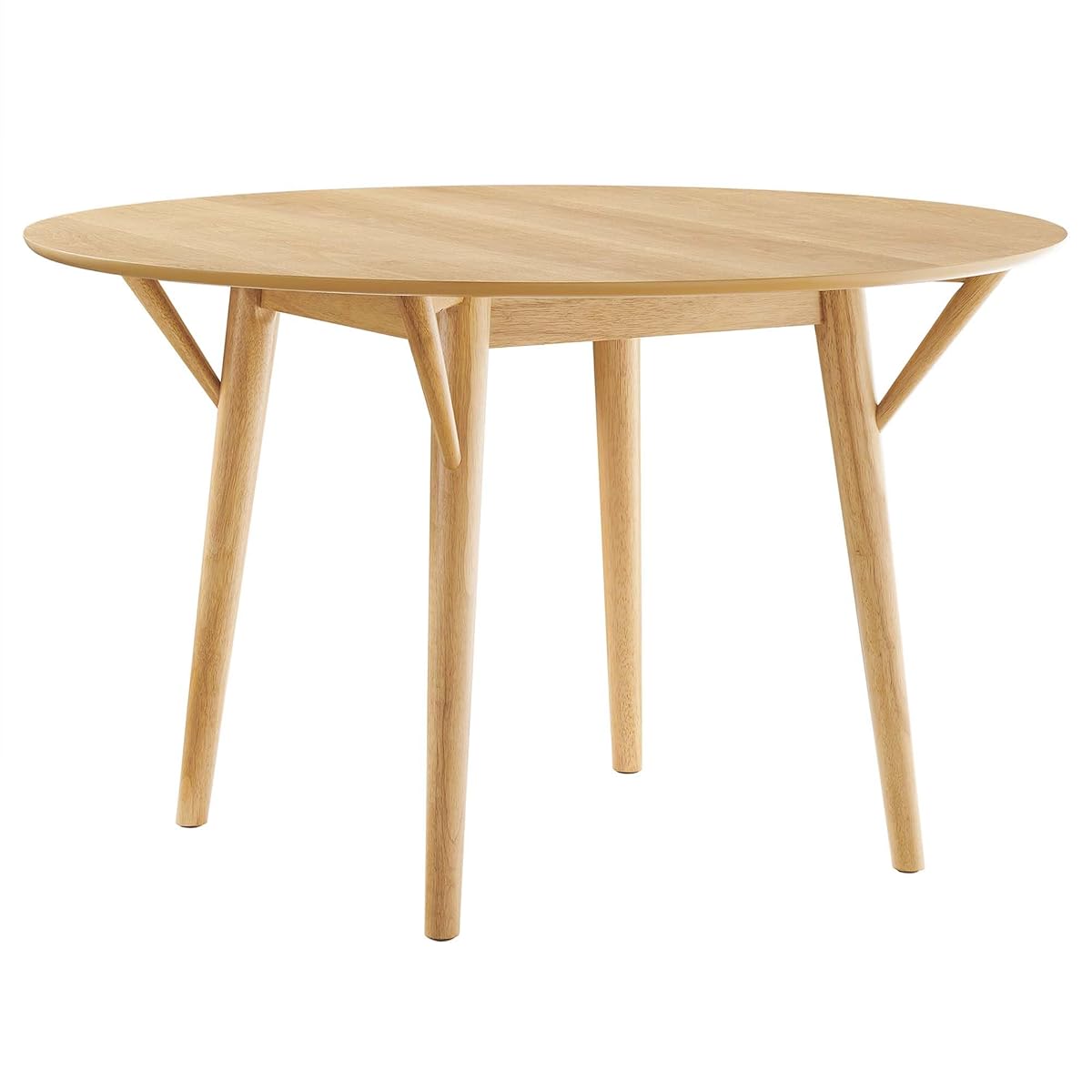 Gallant 47Inch Round Dining Table Solid Wood Oak Finish Modern Kitchen Room Entertaining Home Furniture Quality Stylish Elegant Durable Refined Versatile Contemporary