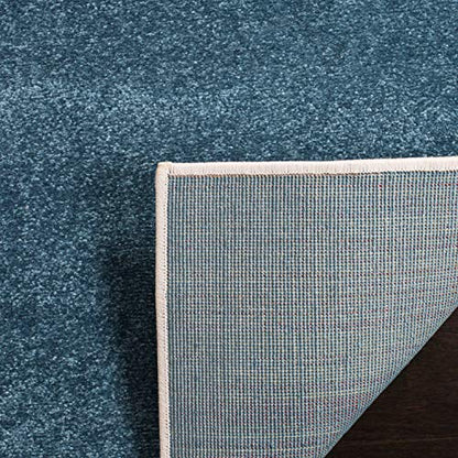 SAFAVIEH Area Rug 8x10 - Hollywood Collection - Large - Peacock Blue & Fuchsia, Mid-Century Modern Design, Non-Shedding & Easy Cleaning, Ideal for Living Room, Bedroom, Office, Dining Space (HLW706C)