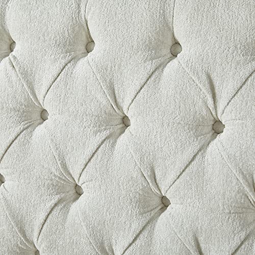 Queen Size Upholstered Sleigh Bed Frame with Wingback Headboard, view 5