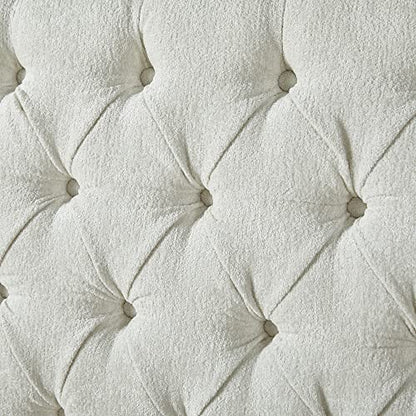 Queen Size Upholstered Sleigh Bed Frame with Wingback Headboard, view 5