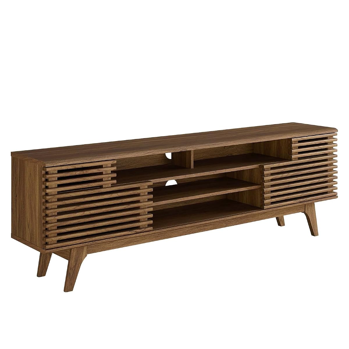 Render 71" Mid-Century Modern Low Profile Media Console TV Stand, 71 Inch