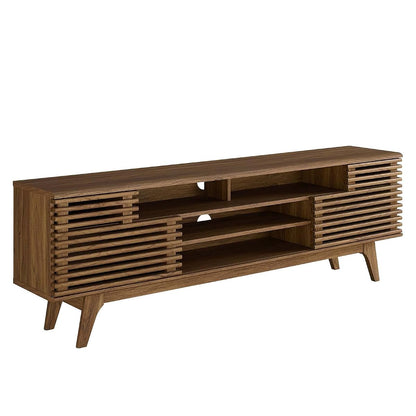 Render 71" Mid-Century Modern Low Profile Media Console TV Stand, 71 Inch