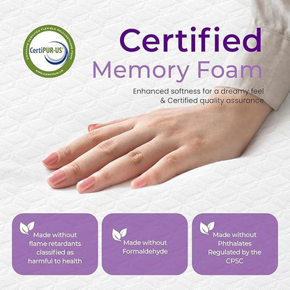 8 Inch Queen Cooling Gel Memory Foam Mattress for Cool Sleep Medium Feel CertiPUR-US Certified Foam, Mattress in a Box Pressure Relief Removable Cover No Fiberglass (Queen, 8 in)