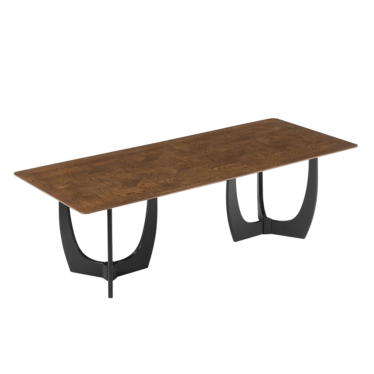 Wrenly 94Inch Dining Table Solid Wood Walnut Finish Modern Kitchen Room Entertaining Home Furniture Quality Stylish Elegant Durable Refined Versatile Contemporary