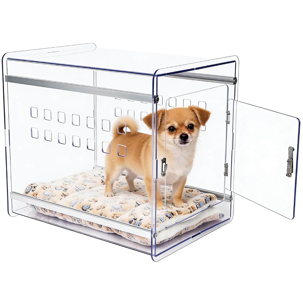 Dog Crate Furniture, Clear Indoor Dog Kennel for Small to Medium Dog