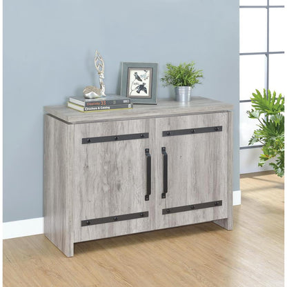 Grey Driftwood 2 Door Accent Cabinet