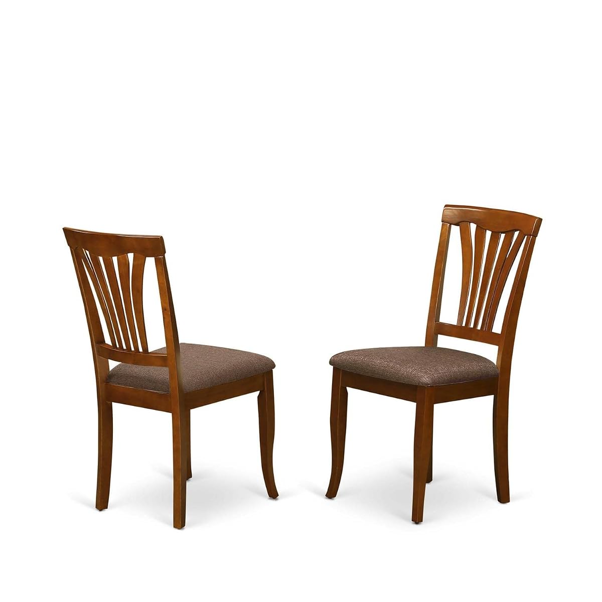 Avon 36" Linen Dining Chairs in Saddle Brown (Set of 2)