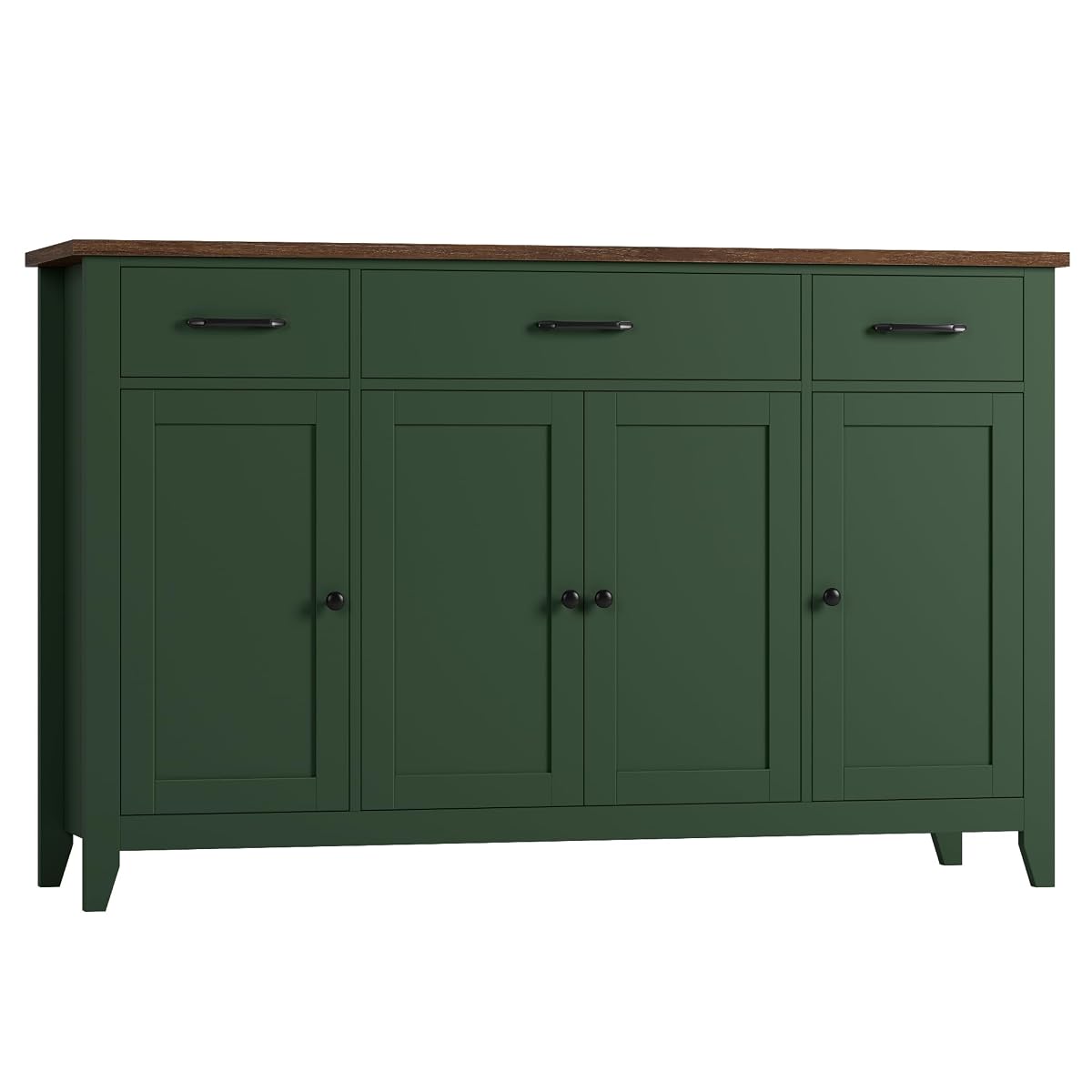55" W Buffet Cabinet with Storage, Kitchen Storage Cabinet, Green