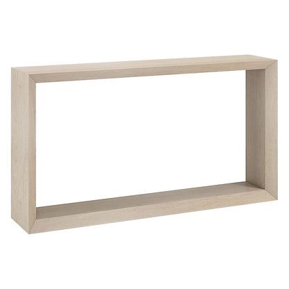 55" Wooden Rectangular Console Table Entryway Table, Sofa Table with Wooden Shelf for Entryway, Living Room, Couch, Hallway, or Office, Beech White