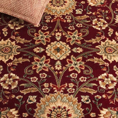 SAFAVIEH Lyndhurst Collection Accent Rug - 2'3" x 4', Red & Ivory, Traditional Oriental Design, Non-Shedding & Easy Care, Ideal for High Traffic Areas in Entryway, Living Room, Bedroom (LNH212F)