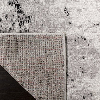 SAFAVIEH Skyler Collection Area Rug - 7' Square, Grey & Ivory, Modern Abstract Design, Non-Shedding & Easy Care, Ideal for High Traffic Areas in Living Room, Bedroom (SKY186K)