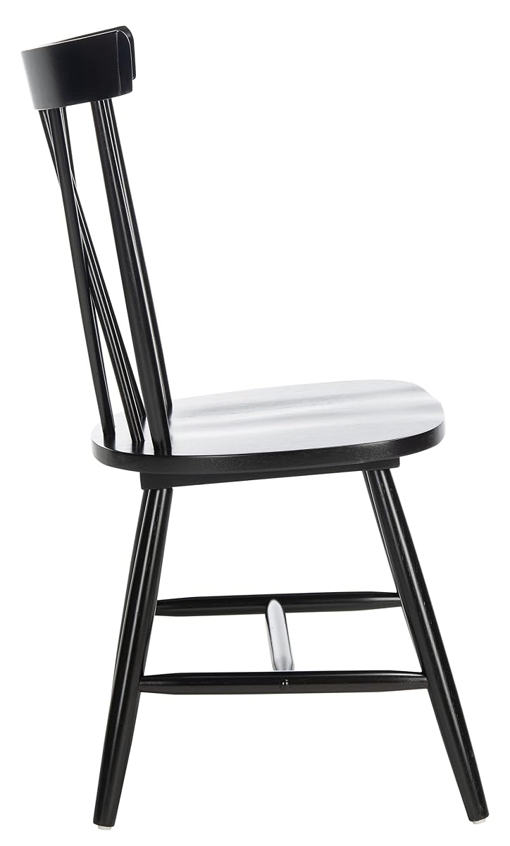SAFAVIEH Home Collection Friar Farmhouse Black Spindle Back Living Room Accent Dining Chair