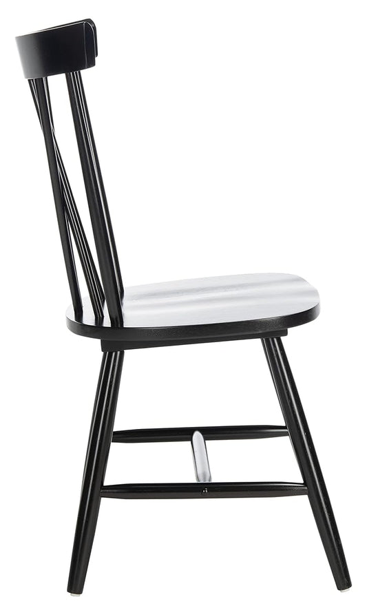 SAFAVIEH Home Collection Friar Farmhouse Black Spindle Back Living Room Accent Dining Chair