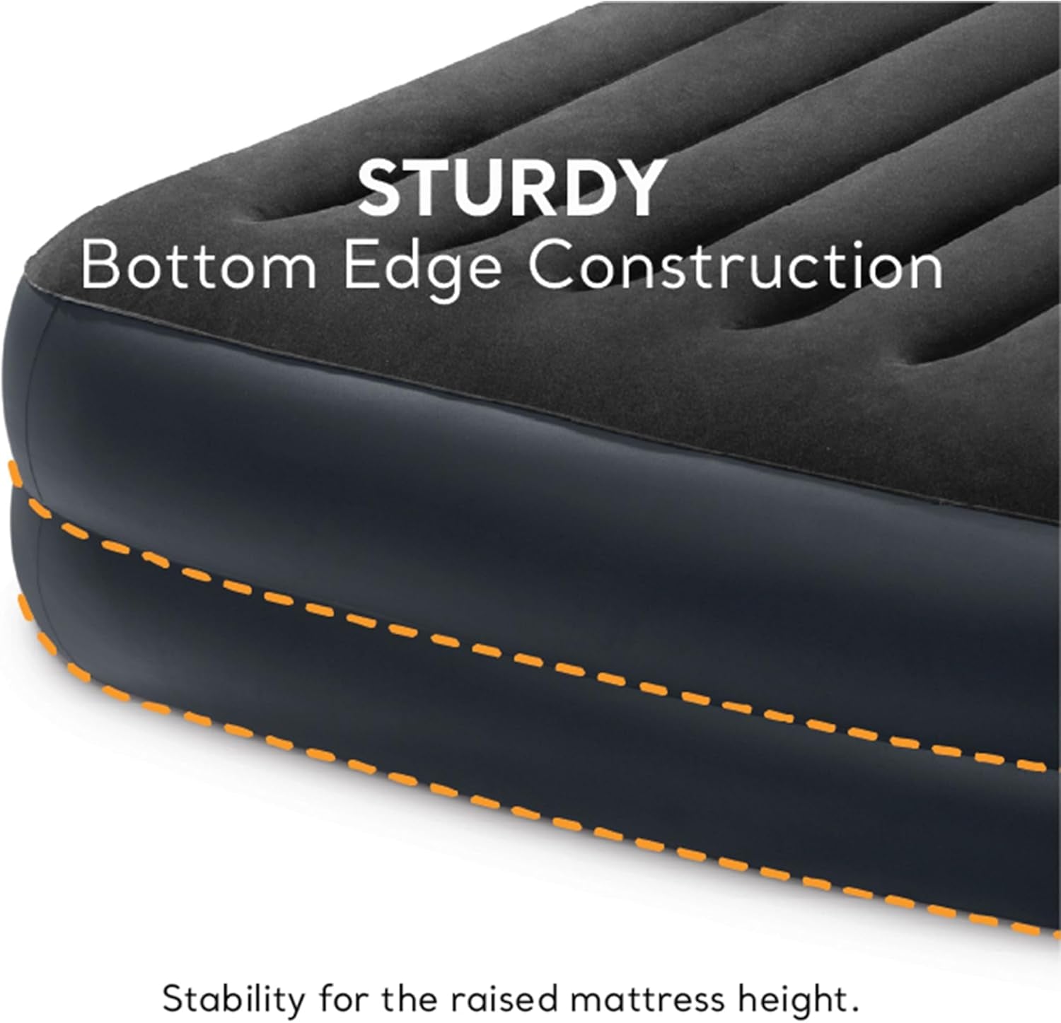 Air Mattress, 64123ED Dura-Beam plus Pillow Rest Fiber-Tech – Queen Size – Built-In Electric Pump – 16.5In Bed Height – 600Lb Weight Capacity