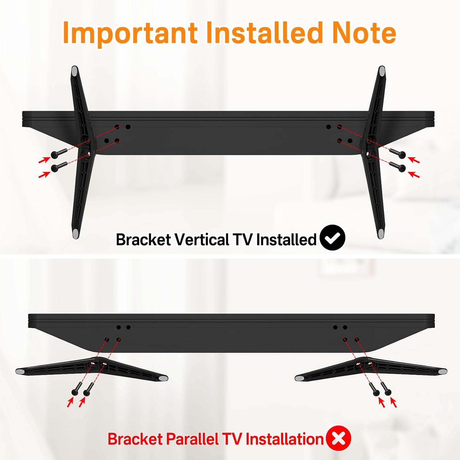 Replacement TV Base Stand for TCL Roku TV Legs - Compatible with TCL Smart TV Models 32S321, 40S325, 43S303, 50S425, 55S525 Easy to Install with Screw Kits