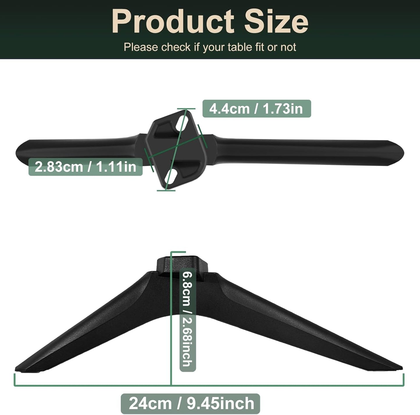 TV Stand for Hisense TV Stand Legs, Check Fit, for Specific TV Bottom Ports. Fits Select Hisense Models. Confirm Description Picture before Buying - Avoid Mismatch.