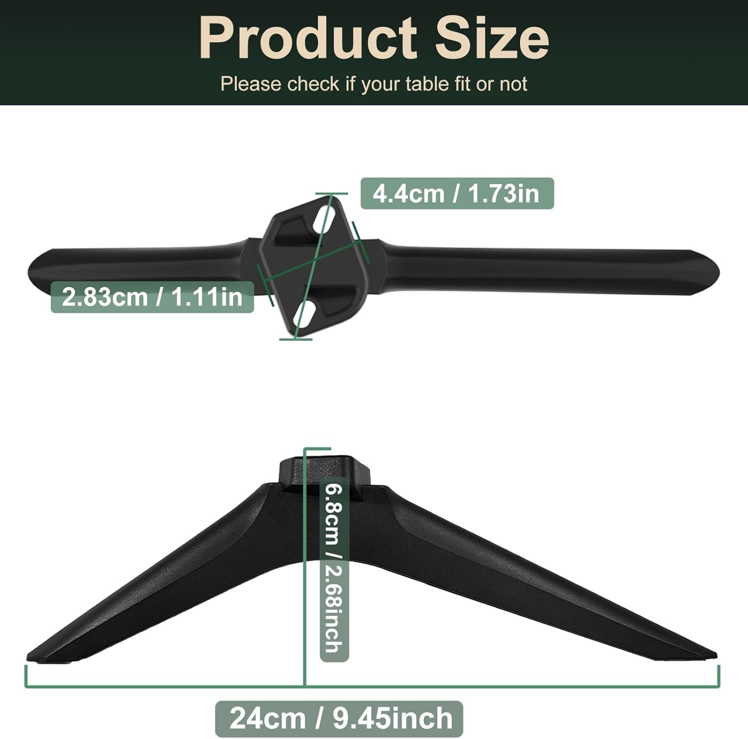 TV Stand for Hisense TV Stand Legs, Check Fit, for Specific TV Bottom Ports. Fits Select Hisense Models. Confirm Description Picture before Buying - Avoid Mismatch.