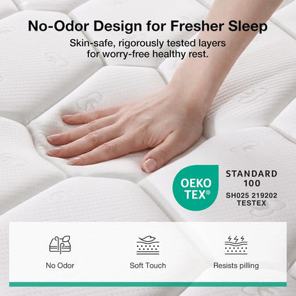 6 Inch Twin Mattress,Bonnell Spring Hybrid Mattresses for Spine Support & Cooling Comfort - Twin Bed Mattress,Adaptive Foam Layer with Medium Firm- Certipur-Us Certified for Youth/Guest Rooms