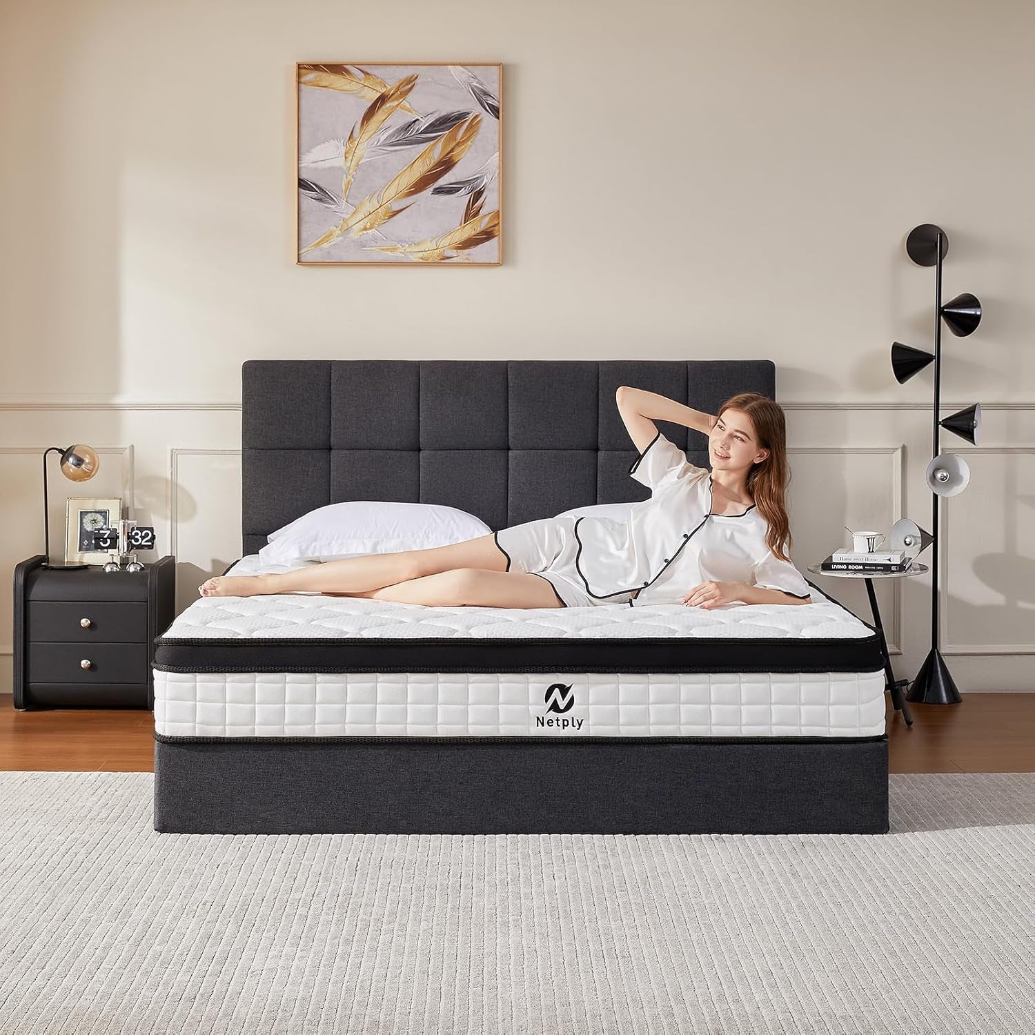 Full Size Mattress, 12 Inch Full Mattress in a Box, Hybrid Memory Foam & Individual Pocket Spring to Improve Sleep and Pain Relief, Certipur-Us Certified